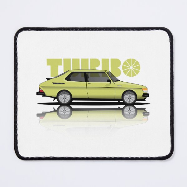 Item preview, Saab 99 TURBO retro Illustration Yellow designed and sold by blackdogshop.
