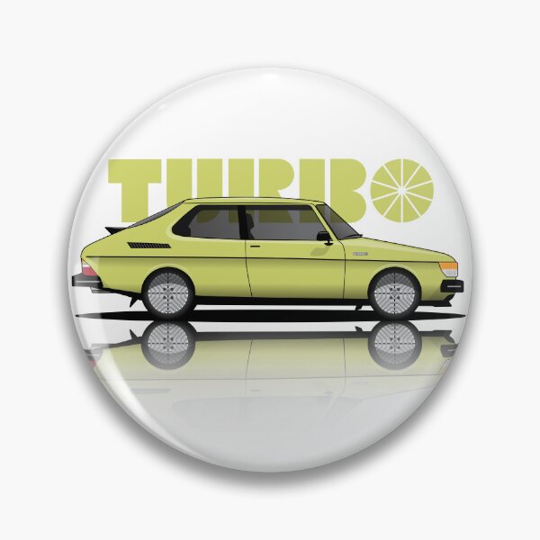 Item preview, Saab 99 TURBO retro Illustration Yellow designed and sold by blackdogshop.