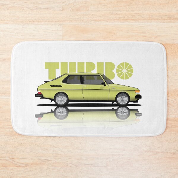 Item preview, Saab 99 TURBO retro Illustration Yellow designed and sold by blackdogshop.