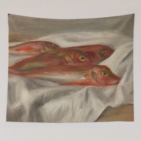 Item preview, Rougets Grondins by Pierre-Auguste Renoir: Impressionist Kitchen Still Life Poster designed and sold by artofuniverse.