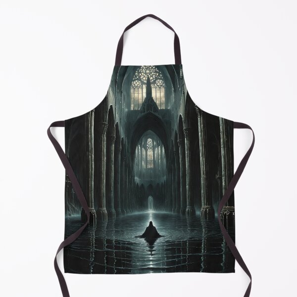 Item preview, Flooded Gothic Cathedral — Dark Surrealism Art Print designed and sold by ReliquiaeArt.