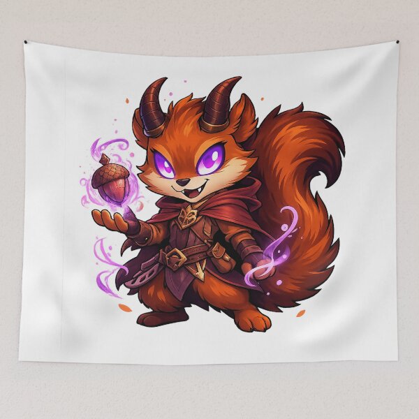 Item preview, Tiefling Warlock Squirrel designed and sold by SecretSquirrellDesigns.