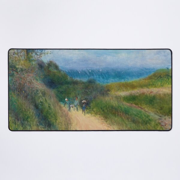 Item preview, Route a Berneval by Pierre-Auguste Renoir: Coastal Impressionist Landscape Poster designed and sold by artofuniverse.