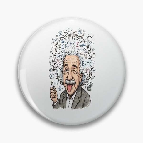 Item preview, Albert Einstein Winking with E=mc2 and Physics Formulas designed and sold by Owcomm.