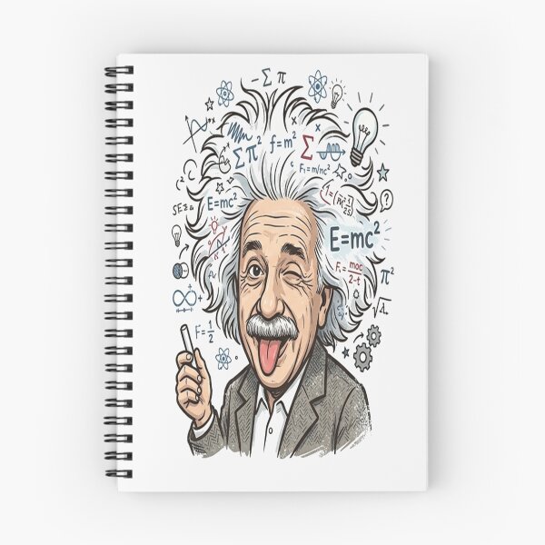 Item preview, Albert Einstein Winking with E=mc2 and Physics Formulas designed and sold by Owcomm.