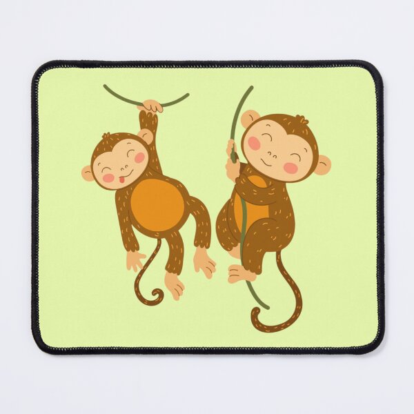 Item preview, Playful Swinging Monkeys - Cute Best Friends & Jungle Fun Illustration designed and sold by Yasmine Mohammed.