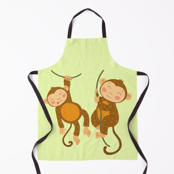 Item preview, Playful Swinging Monkeys - Cute Best Friends & Jungle Fun Illustration designed and sold by Yasmine Mohammed.