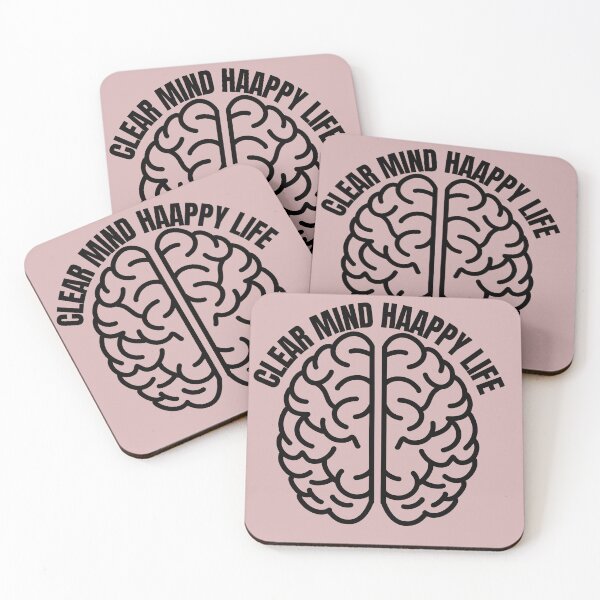 Item preview, Clear Mind Happy Life – Positive Mindset Motivation Design designed and sold by Negisandeep studio.