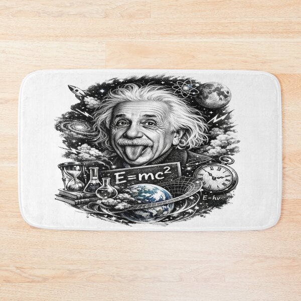 Item preview, Albert Einstein Tongue Out E=mc2 Cosmic Physics Theory designed and sold by Owcomm.