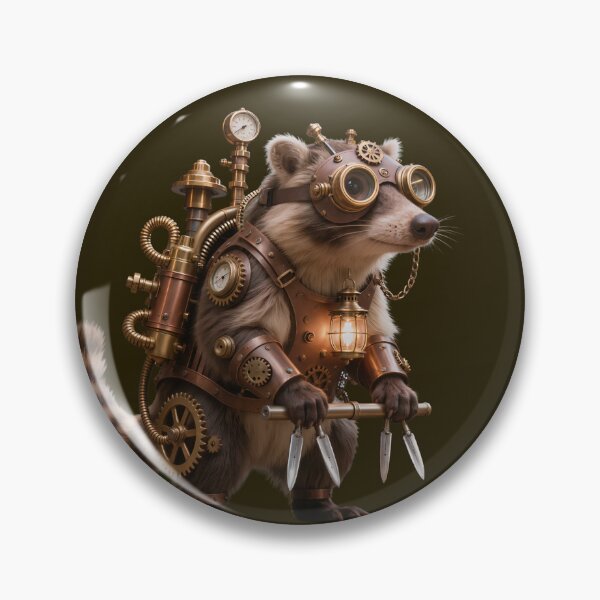 Item preview, Clockwork Tree Guardian Binturong designed and sold by SynthRaccoon.
