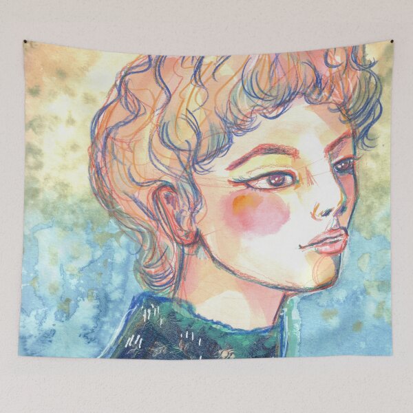 Item preview, Quiet Pride - Mixed Media Portrait designed and sold by Kerravan.