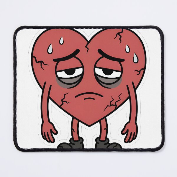 Item preview, Exhausted and Broken Heart Cartoon designed and sold by Brasuca's Art.