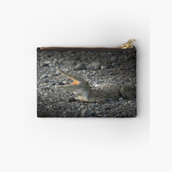Item preview, Open Wide – American Crocodile Basking with Jaws Agape, Costa Rica Wildlife Photography designed and sold by WildFrameNature.