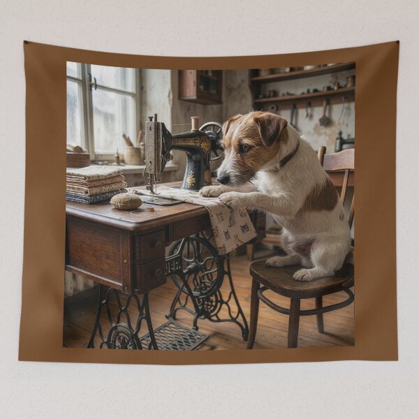 Item preview, Jack Russell Terrier Makes Himself New Pajamas designed and sold by Tridentulus.