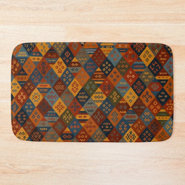Item preview, Moroccan Berber Kilim Geometric Tribal Pattern Textile Design designed and sold by PinUpPizzazz.