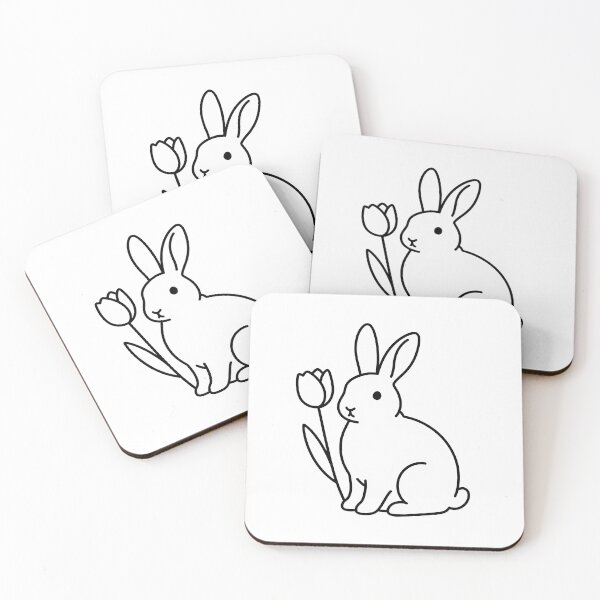Item preview, Minimal Line Bunny Bloom designed and sold by Everyday Motif.