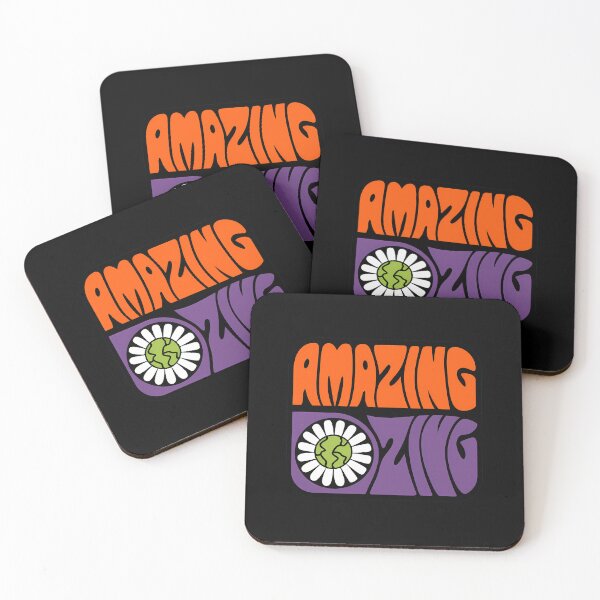 Item preview, Orange Flower Retro Typography Graphic Designs Art Vibes designed and sold by ART ATTACK ZONE.