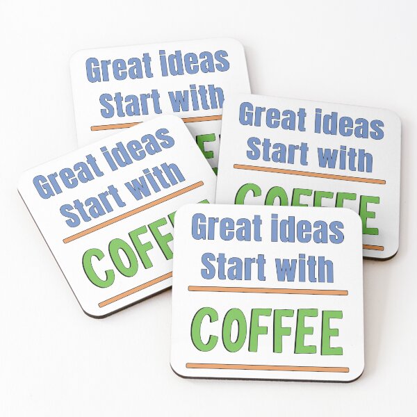 Item preview, Great ideas start with Coffee designed and sold by Kathy Kuczek.
