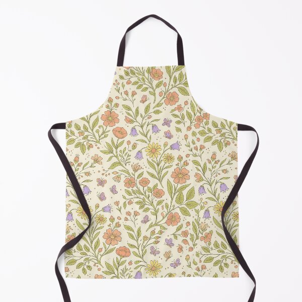 Item preview, Whimsical Spring Garden Pattern with Butterflies and Wildflowers designed and sold by InkedHorizon.