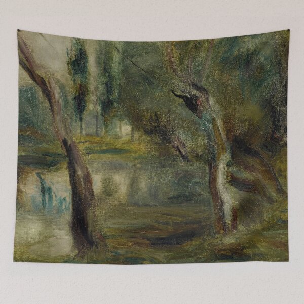 Item preview, Saule Au Bord Dune Mare by Pierre-Auguste Renoir: Impressionist Landscape Poster designed and sold by artofuniverse.