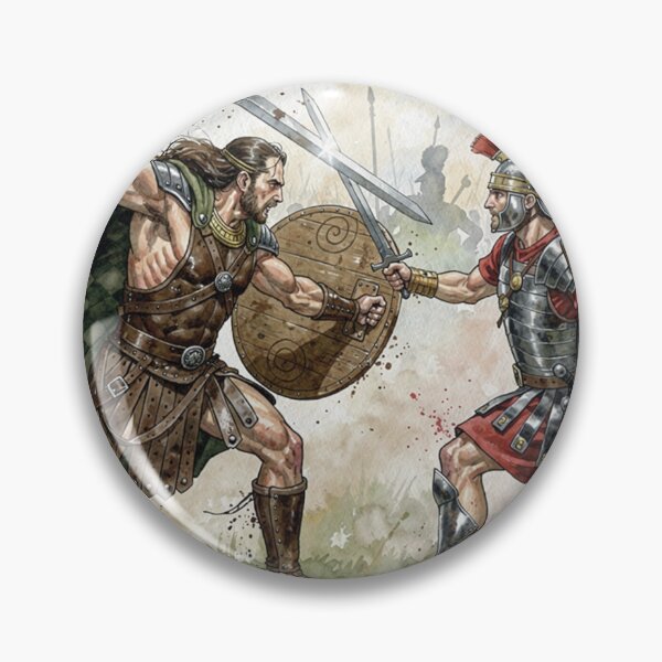 Item preview, Combat between a Pictish (Celtic) warrior and a Roman legionary designed and sold by jefboutique6150.