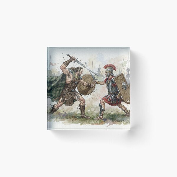 Item preview, Combat between a Pictish (Celtic) warrior and a Roman legionary designed and sold by jefboutique6150.