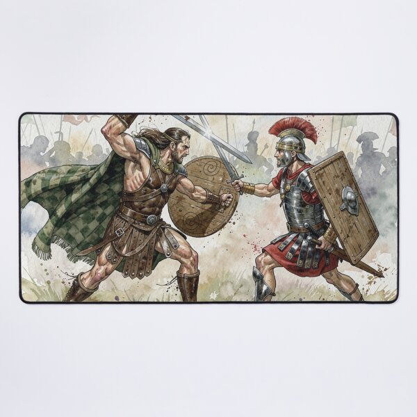 Item preview, Combat between a Pictish (Celtic) warrior and a Roman legionary designed and sold by jefboutique6150.
