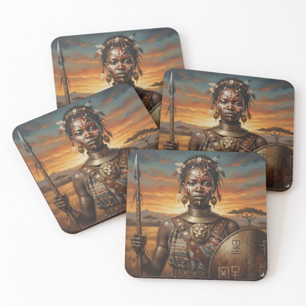 Item preview, African Warrior Queen at Sunset  designed and sold by GenesisArtis.