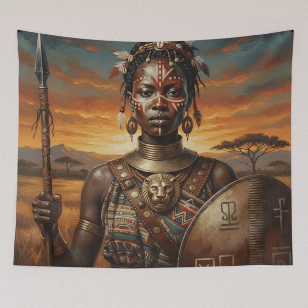 Item preview, African Warrior Queen at Sunset  designed and sold by GenesisArtis.