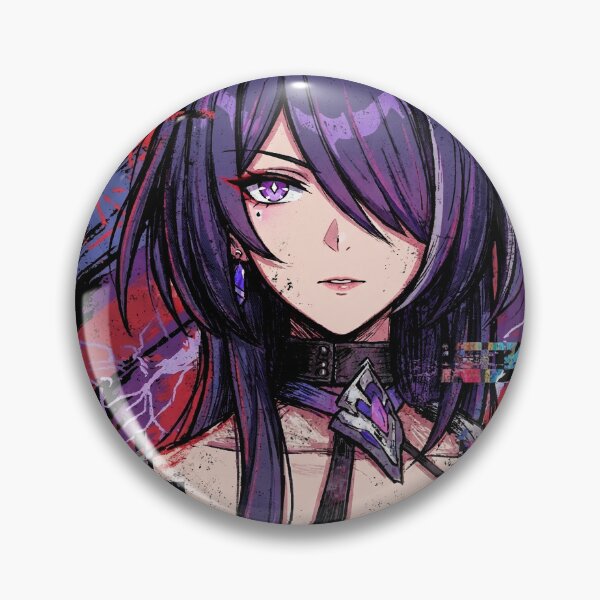 Item preview, Acheron HSR Purple Black Hair Red Eyes Katana Sheath Portrait designed and sold by Senpaiwaves.