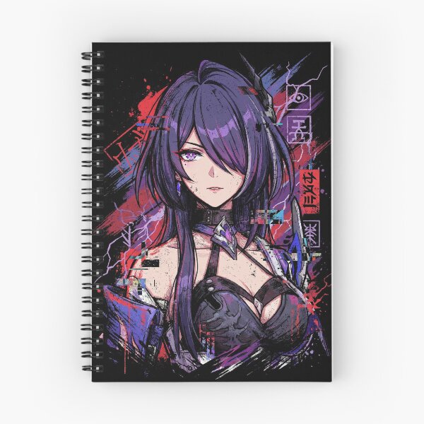 Item preview, Acheron HSR Purple Black Hair Red Eyes Katana Sheath Portrait designed and sold by Senpaiwaves.