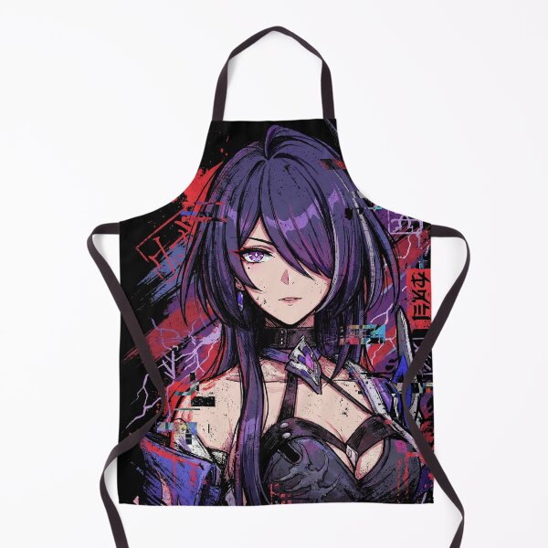 Item preview, Acheron HSR Purple Black Hair Red Eyes Katana Sheath Portrait designed and sold by Senpaiwaves.