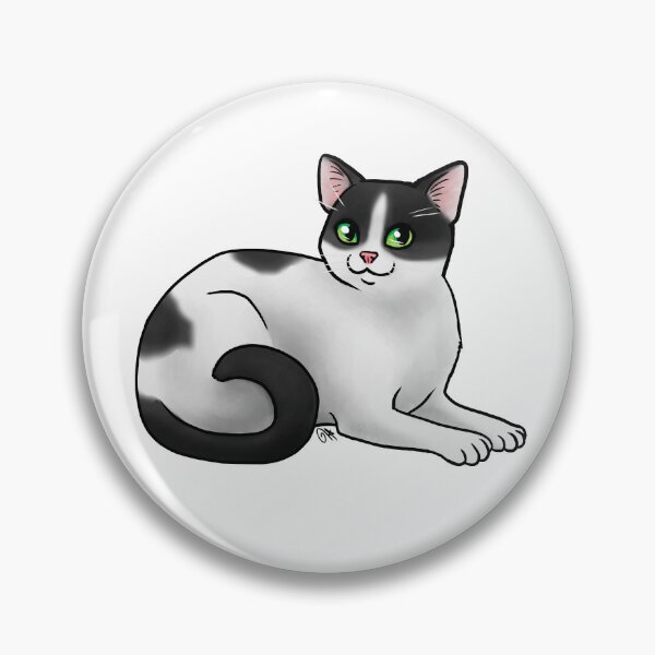 Item preview, Cat - Aegean - Black and White designed and sold by Jennifer Stolzer.