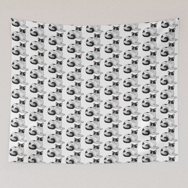 Item preview, Cat - Aegean - Black and White designed and sold by Jennifer Stolzer.