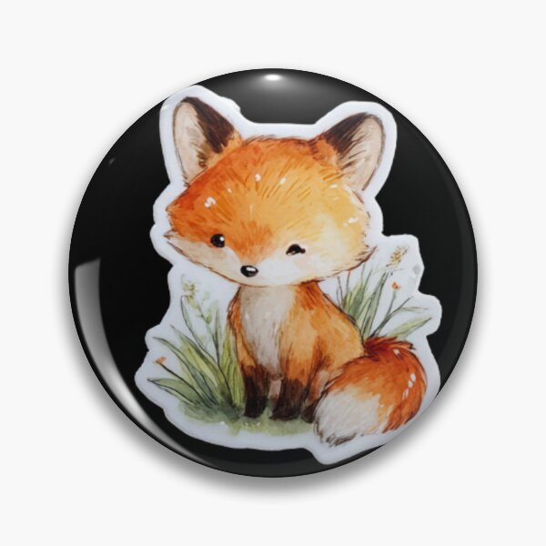 Item preview, Adorable Watercolor Fox Sitting in Flowers designed and sold by kndzxf.