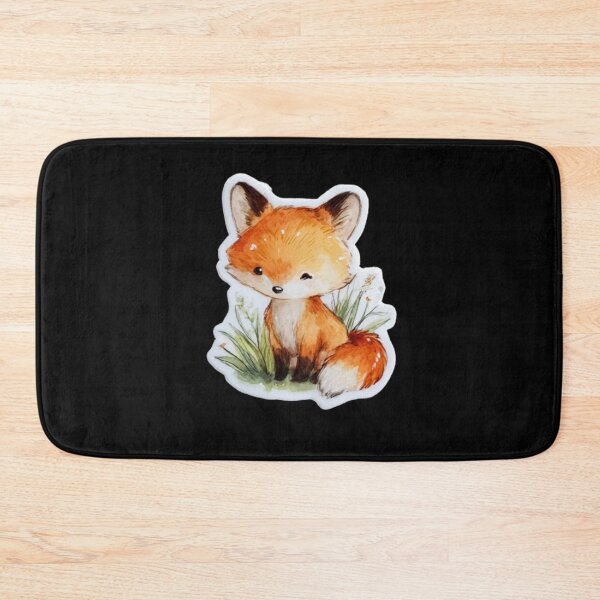 Item preview, Adorable Watercolor Fox Sitting in Flowers designed and sold by kndzxf.