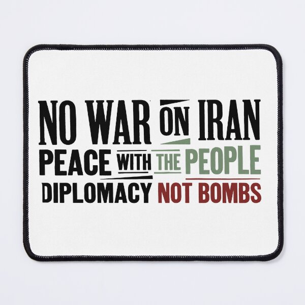 Item preview, No War Peace With Iran designed and sold by Owcomm.