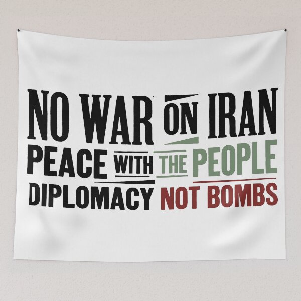 Item preview, No War Peace With Iran designed and sold by Owcomm.
