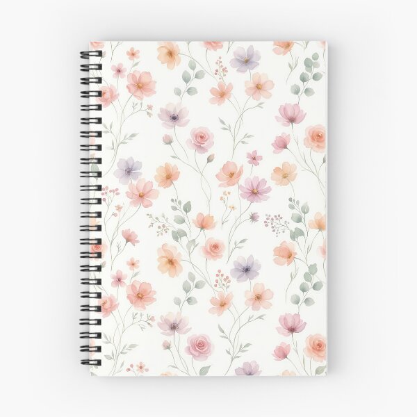Artikelvorschau, Zarte Aquarell-Pastellblumen auf reinem Weiß entworfen und verkauft von InkedHorizon.