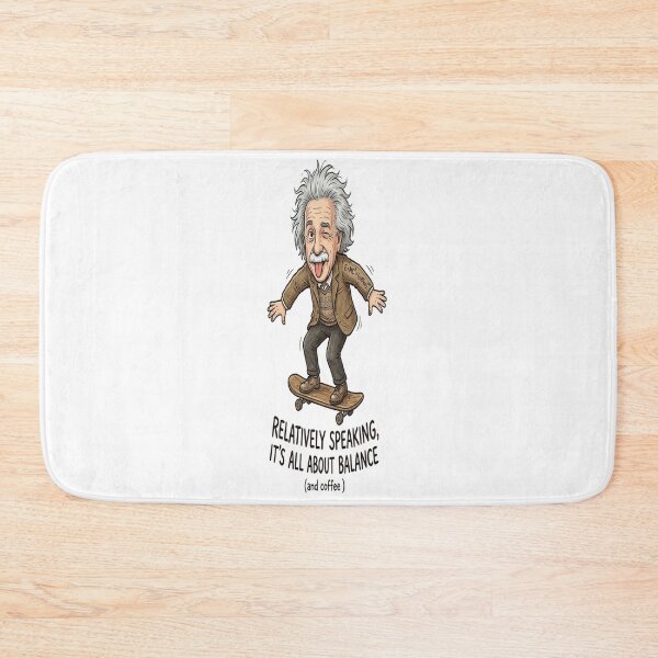 Item preview, Relatively Speaking It's All About Balance (And Coffee) Skateboarding Einstein designed and sold by Owcomm.