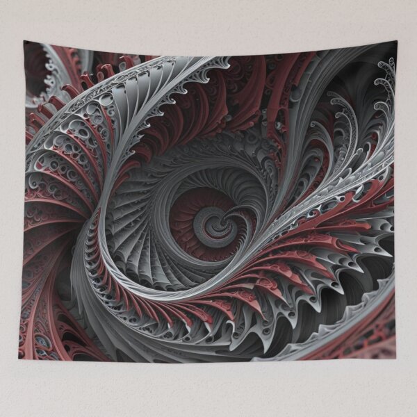 Item preview, Crimson Steel Fractal Spiral designed and sold by Harmonic_Layers.