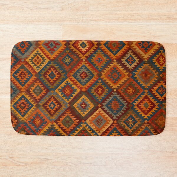 Item preview, Moroccan Berber Kilim Geometric Tribal Pattern Textile Design designed and sold by PinUpPizzazz.