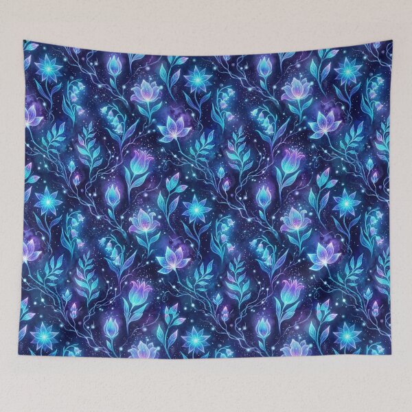 Item preview, Bioluminescent Magic Garden in Deep Space Nebula designed and sold by InkedHorizon.