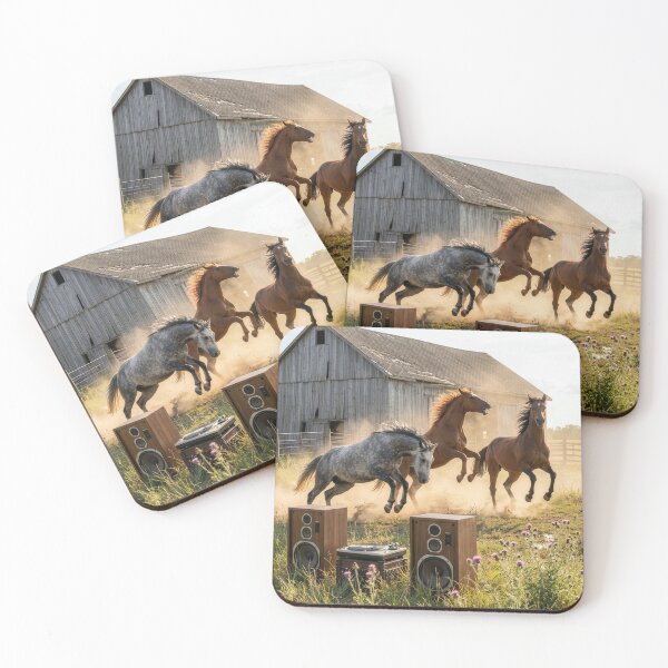 Item preview, Horses Feel Their Oats at Barnyard Party designed and sold by Tridentulus.