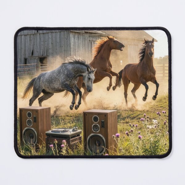 Item preview, Horses Feel Their Oats at Barnyard Party designed and sold by Tridentulus.