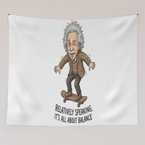 Item preview, Relatively Speaking, It’s All About Balance Skateboarding Einstein designed and sold by Owcomm.