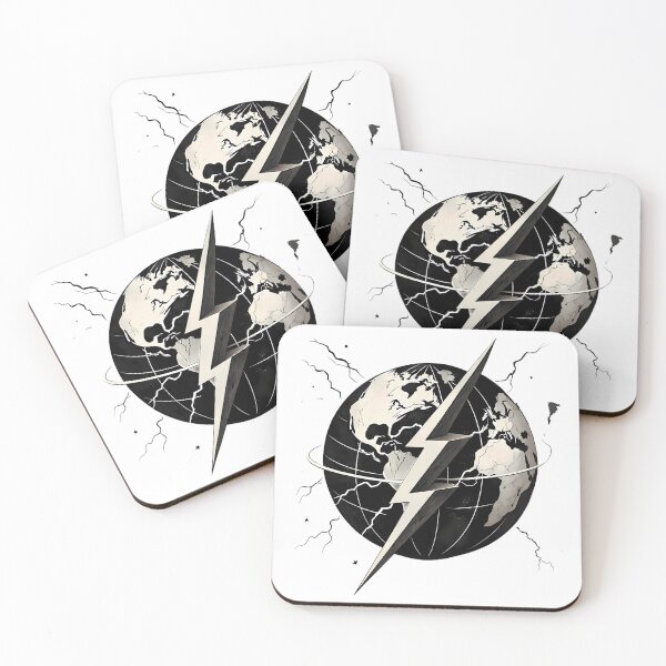Item preview, WORLD Dynamic Illustrations Futuristic Motivational Art Black White designed and sold by ART ATTACK ZONE.