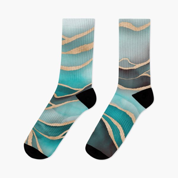 Item preview, Magnificent Marble Landscape Teal Gold designed and sold by artsandsoul.