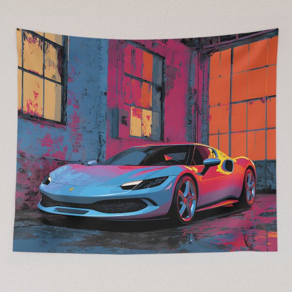 Item preview, Ferrari 296 GTB Bold Pop Art Automotive Illustration designed and sold by AutoPopStudio.