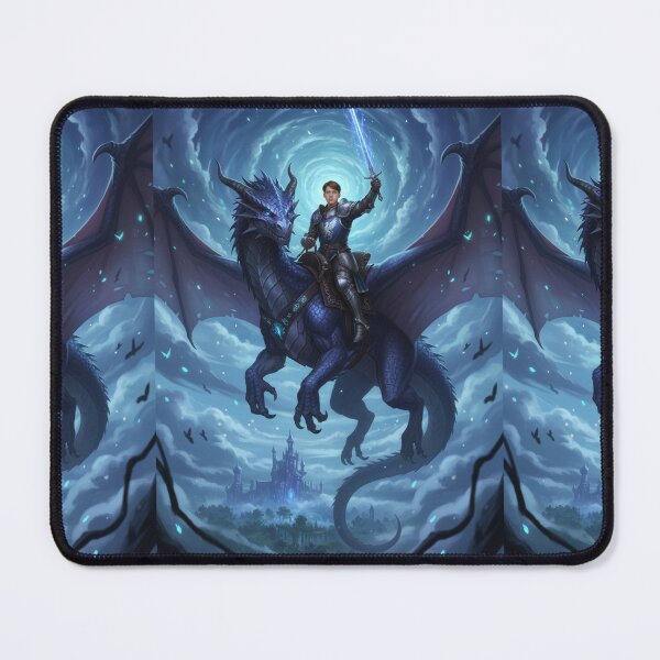 Item preview, Knight and sword on dragon flying between sky designed and sold by Nalimkibard.